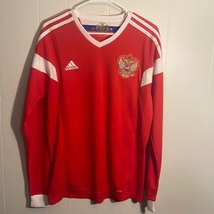 Adidas Russia Long Sleeve Large Soccer Jersey